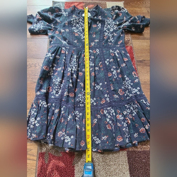 Anthropologie Lori Tunic Floral Dress - Blue, White And Orange XS - Picture 14 of 17